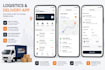 design a logistics app and admin dashboard UI