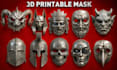 design custom 3d printable cosplay mask, helmet, halloween stl model