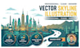 draw awesome city skyline silhouette cityscape