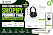 design a high converting shopify product page using pagepilot, shogun, pagefly