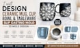 design ceramic mug, cup, bowl and tableware slip casting mold, 3d mold design