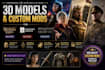 develop 3d model and custom mods for baldurs gate iii mod bg3 and ck3 mod