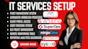 setup IT services connectwise autotask psa kaseya bms halopsa syncro msp atera