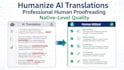 proofread ai generated translations and make them human