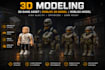 create 3d modeling, 3d game asset, roblox 3d model, roblox model