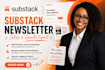 setup substack manage substack newsletter design substack post and promotion
