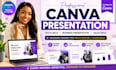 design canva presentation, pitch deck, sales deck, business presentation, canva
