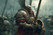 draw an epic warhammer 40k inspired character illustration