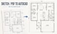 convert sketch to autocad floor plan 2d drafting architectural drawing blueprint