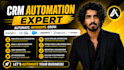 setup CRM automation with hubspot, apollo, zapier