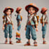 create a custom character turnaround sheet and model sheet