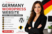 create a professional germany wordpress website design, redesign and business