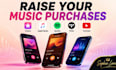 raise your music purchases on itunes, apple music, spotify, tidal youtube