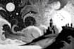 draw simple black and white illustration