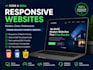 build a responsive landing page using HTML CSS and javascript