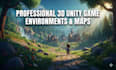 design unity game environment, game level, unity game map, 3d unity game level