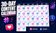 create a 30 day social media content calendar