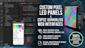 create custom pixel led panels with embedded esp32 web control firmware