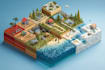 create 2d isometric illustration or map