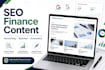 write SEO blog articles for finance and accounting