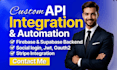 integrate social login, jwt, oauth2, stripe API supabase and firebase backend