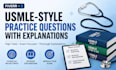 write usmle step 1 style practice questions with explanations