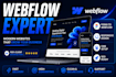 develop responsive webflow website, figma to webflow, webflow expert developer
