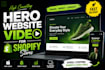 make professional hero section video for your shopify website