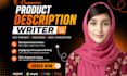 write e commerce product descriptions for your online store
