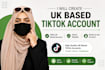 create uk based tiktok account