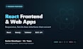 develop a modern react website or web app frontend