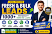 provide fresh, bulk and verified candidates leads