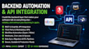 craft backend automation and API integration in PHP laravel