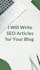 write SEO articles, blog
