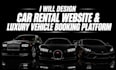 design car rental website or car dealership booking platform