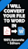 convert PDF to word with perfect formatting and retyping