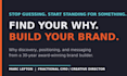 find your why and build your minimum viable brand