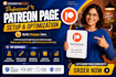 do complete patreon page setup and management