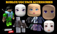 create custom roblox ugc accessories, roblox face, mask, detailed avatar