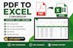 convert PDF to excel with 100 percent manual accuracy