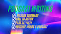research and write podcast script and podcast show notes