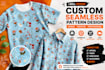 create seamless all over pattern designs for accessories, textile, and print