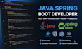 develop java spring boot microservices and rest apis