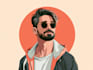 do a vector line art illustration