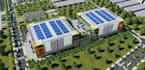 design cgi smart logistics hub,3d warehouse rendering,industrial complex archviz