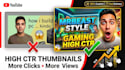 design high CTR youtube thumbnails