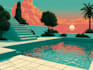 draw modern and luxury pool design