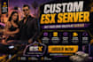 create an optimized qbcore or esx fivem roleplay server