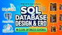 design sql database schema, erd and write complex queries
