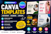 editable canva instagram, facebook and linkedin templates